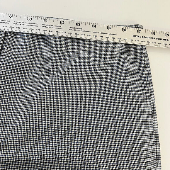 J Jill Women's Ankle Pants Size 12 Hounds Tooth Flat Front Mid Rise Stretch - Picture 8 of 10